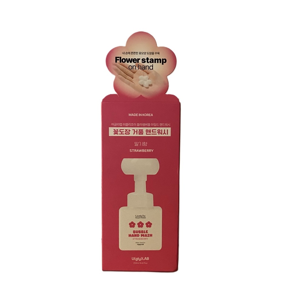 U(gly)Lab Strawberry Bubble Hand Wash Flower Stamp On Hand